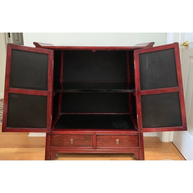 1990s Vintage Chinoiserie Chest With Brass Lock For Sale - Image 10 of 18