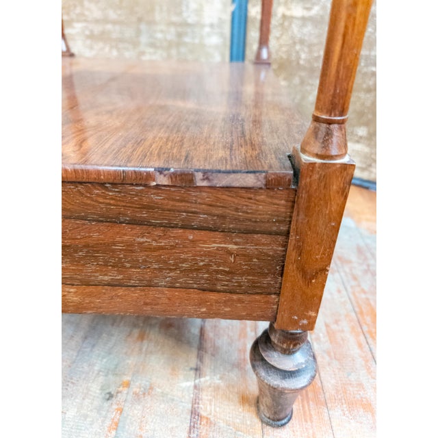 19th Century English Regency Rosewood Etagere Shelf With Gallery For Sale - Image 18 of 18