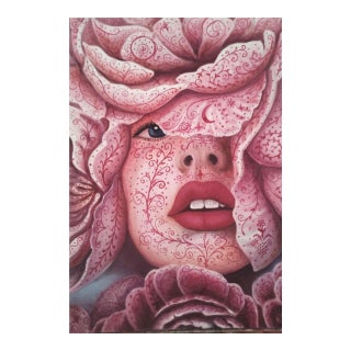 Iryna Kirichenko Woman Lady Garden Original Oil Painting on Canvas — Contemporary Figurative Art Realizm For Sale