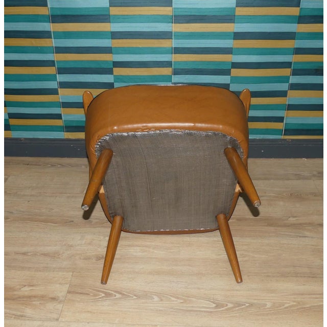 Club Chair with Armrests and Back in Faux Leather, 1950s For Sale - Image 6 of 8