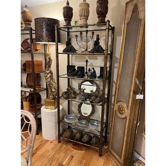 Pair of Faux Bamboo Étagères For Sale - Image 9 of 12