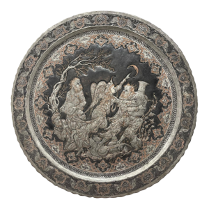A Large Persian Handmade Tray by Mehdi Alamdary