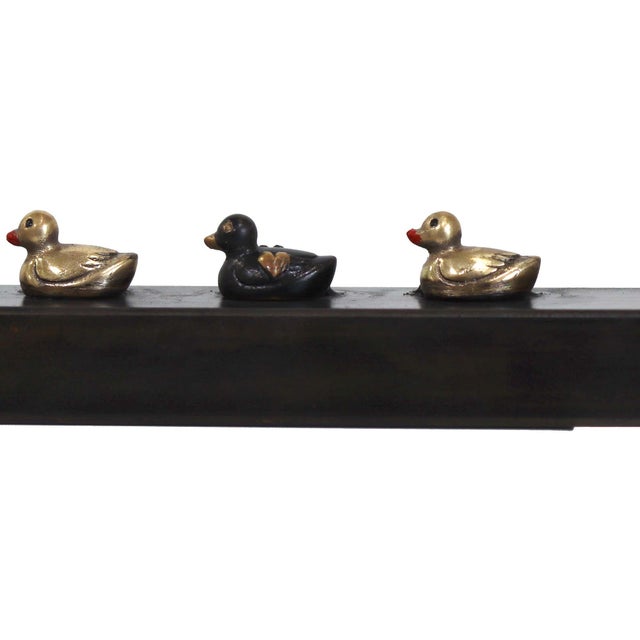 2020s The Golden Heart 7 - Figurative Bronze and Iron Wall Sculpture Featuring a Family of Ducks by Mireia Serra For Sale - Image 5 of 9