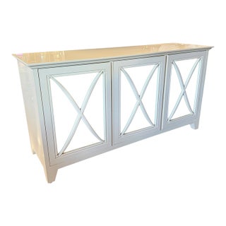 Art Deco Nancy Corzine Lombard Mirrored Credenza Dresser For Sale