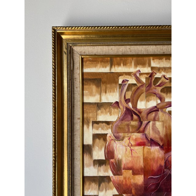 1980's Lolita Fernandez Brito " a Torch in the Space " Oil Painting, Frame For Sale In Miami - Image 6 of 13