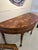 French Vintage Louis XVI Style Giltwood Marquetry Demilune Console Table For Sale - Image 3 of 9