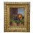 Antique Carducius Ream Peach Grapes Flowers Still Life Oil Painting on Board 15" For Sale