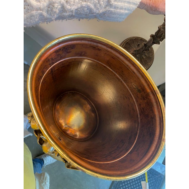 Mid 20th Century Italian Hammered Brass and Copper Umbrella and Stick Stand For Sale - Image 12 of 17