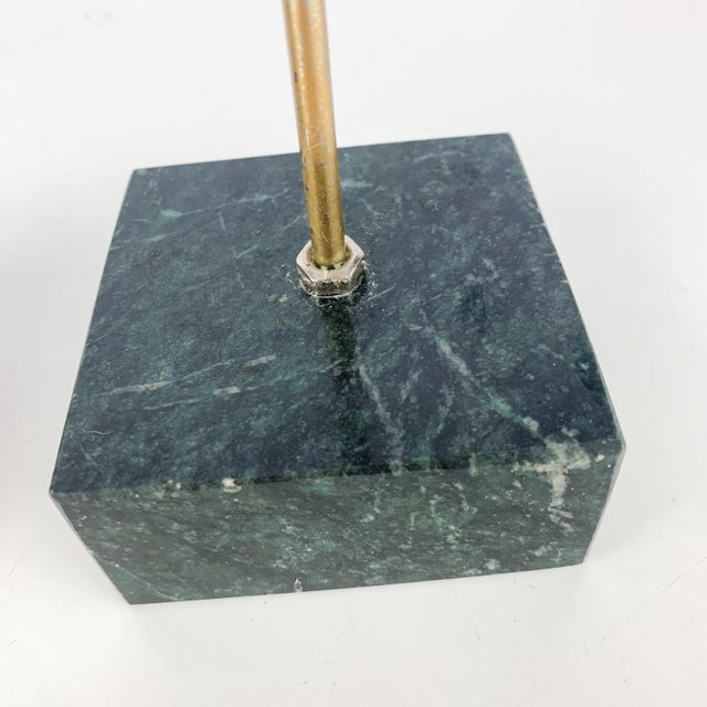 Fantastic pair of vintage brass and marble base sculptures of Asian mask and Buddha head. Incredible detail in the brass....