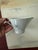 Ceramic 1950s Hutschenreuther Caribe Creamer and Covered Sugar Bowl German Porcelain White Blue Gray Platinum Rim Minimalist For Sale - Image 7 of 7