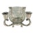 Mid 20th Century Reed and Barton #331 Silver Plate 4 Arm Candle Holder Centerpiece With Cut Crystal Bowl For Sale