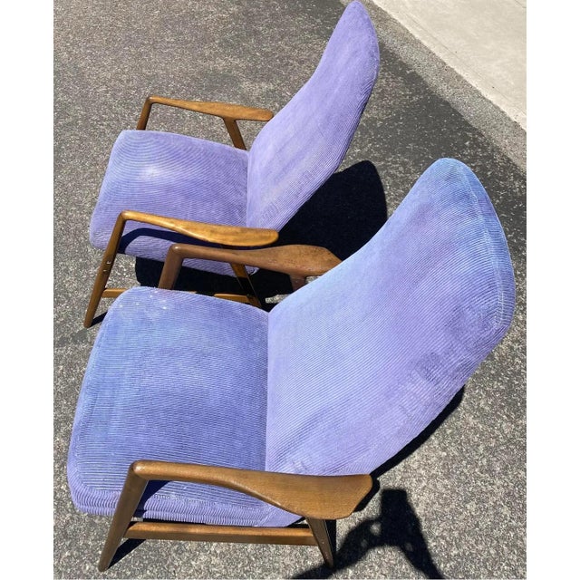 Mid 20th Century Danish Lounge Chairs With New Upholstery Attributed to Folke Ohlsson for Dux – Pair For Sale - Image 11 of 11