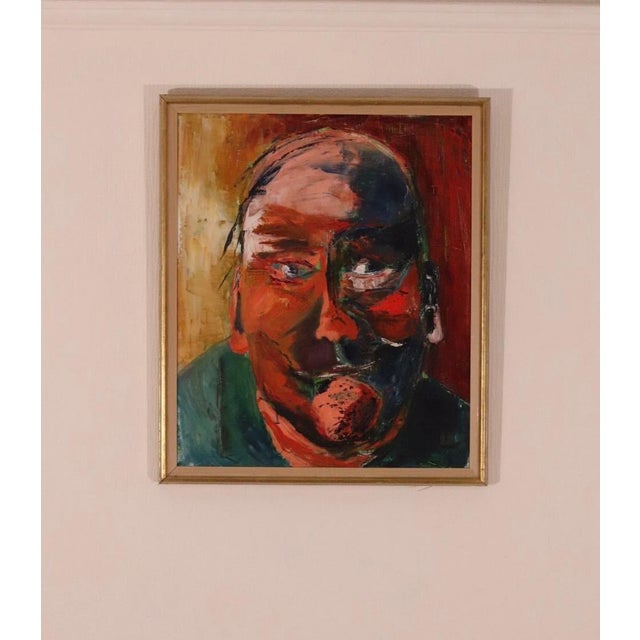 1970s Anelotte Höcke, Uncle, 1977, Oil on Canvas, Framed For Sale - Image 5 of 16