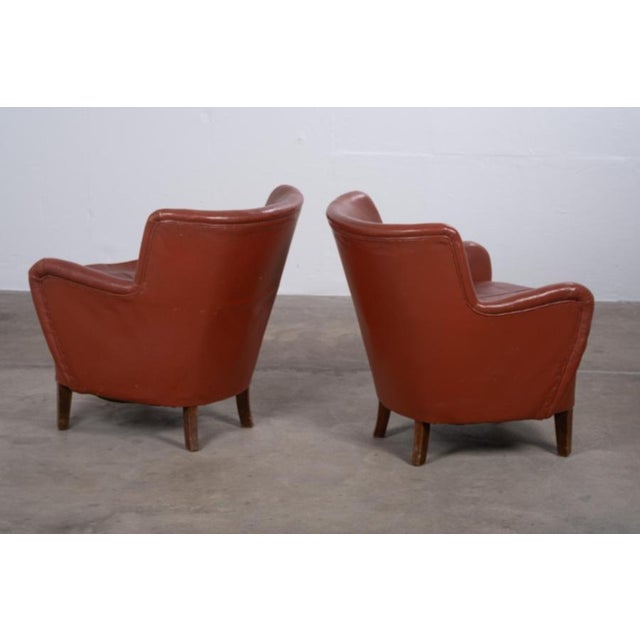 Danish Club Chairs in Leather, 1930s, Set of 2 For Sale - Image 11 of 12