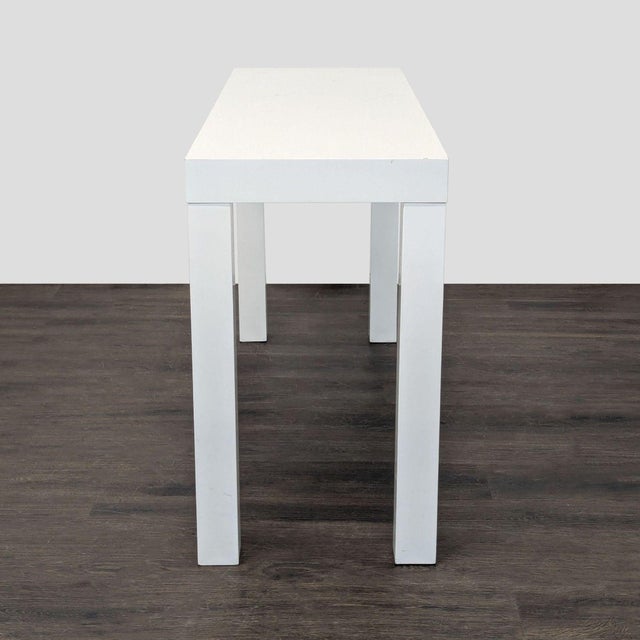 2010s West Elm Parsons White Console For Sale - Image 5 of 9