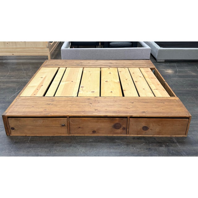 Eastern King Size Custom Six Drawer Platform Bed For Sale In San Francisco - Image 6 of 12