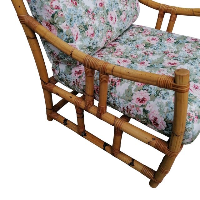 Wood Vintage Bamboo Armchair, 1960s For Sale - Image 7 of 8