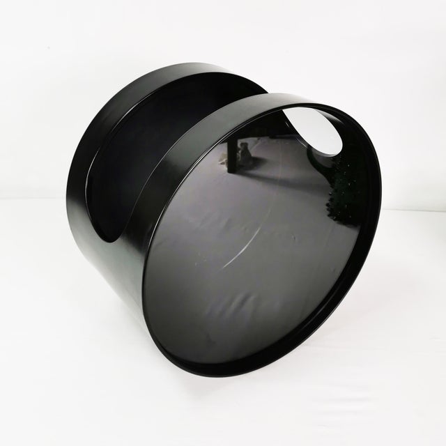 Black Small Space Age Side Table from Opal Möbel, Germany, 1970s For Sale - Image 8 of 14