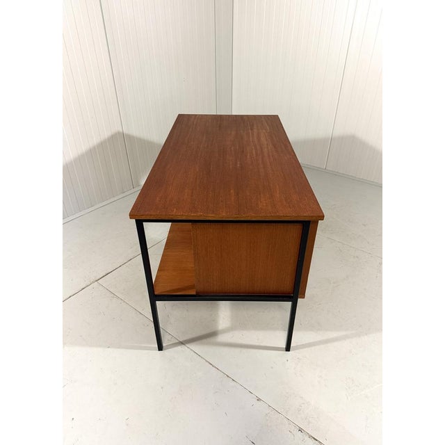 Vintage Teak and Black Steel Desk by Günter Renkel, 1960s For Sale - Image 6 of 18