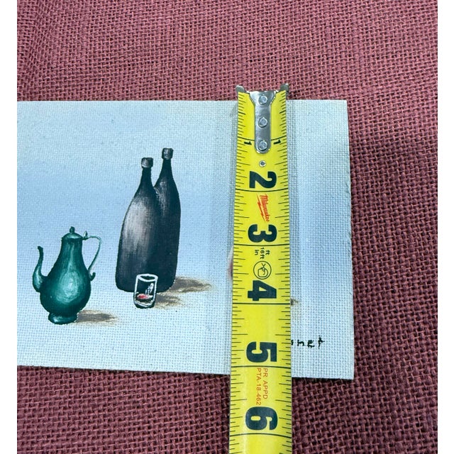 Art Deco Oil Painting on Board Cerbonet Signed 1950s For Sale - Image 3 of 4