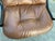 1980s Vintage Charles Pollock for Knoll Brown Leather Desk Chair For Sale - Image 5 of 18