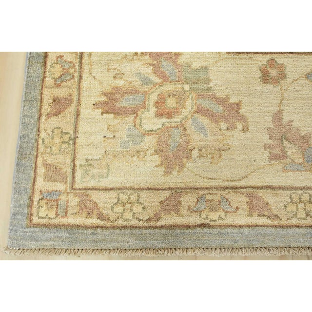 Ziegler Rug 9'1'' X 11'11'' Blue Wool Hand-Knotted Oriental Carpet For Sale - Image 10 of 12