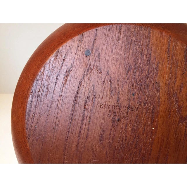 Wood Mid-Century Large Danish Teak Bowl from Kay Bojesen, 1950s For Sale - Image 7 of 13