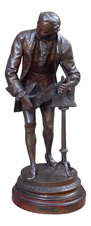 Large French Bronze Spelter Figure of a Musician, After Mathurin Moreau
