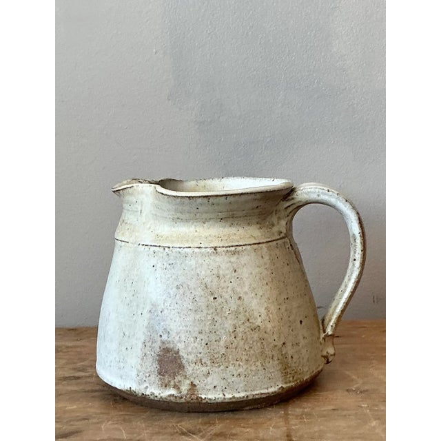 Vintage Boho Studio Pottery Pitcher For Sale - Image 4 of 6