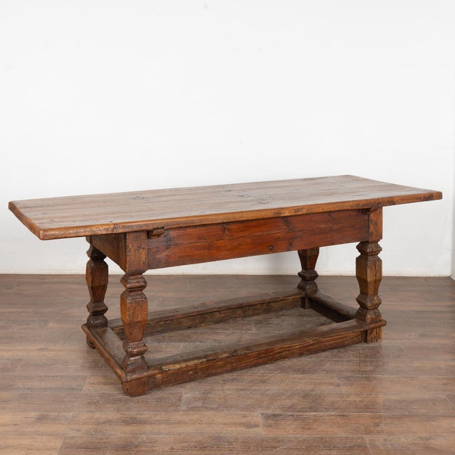 18th Century Baroque Oak Library Table Console, Denmark For Sale - Image 12 of 12