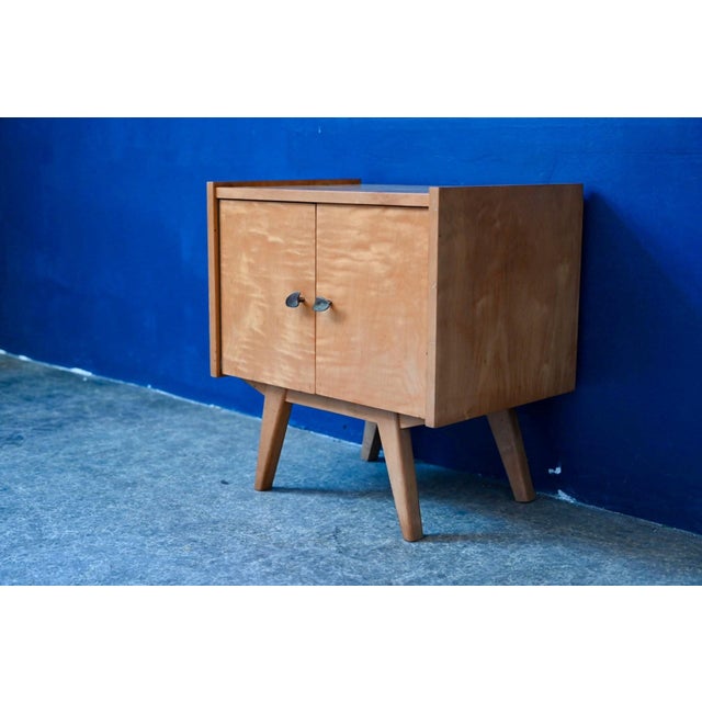 Rockabilly Style Bedside Table with Compass Legs, 1950s For Sale - Image 6 of 12