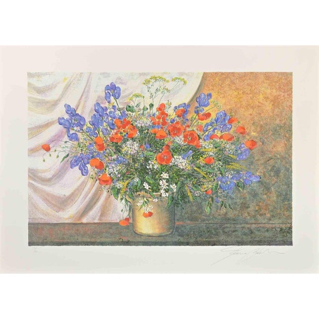 Wildflowers is a modern artwork realized by Franco Bocchi in 1980s. Mixed colored screen print. Hand signed on the lower...
