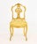Rococo Revival Yellow Damask Upholstered Giltwood Side Chair, the reticulated back above cabriole legs. 34.5" H x 16.5" W...