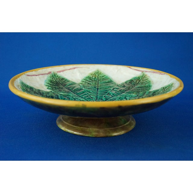 Ceramic Antique Ceramic Plate and Stand from George Jones Factory, 1800s, Set of 2 For Sale - Image 7 of 18
