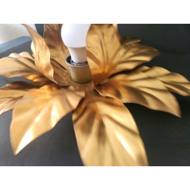 Hollywood Regency Gold-Plated Florentine Floral Wall Lamps from Hans Kögl, Italy, Florence, 1960, Set of 2 For Sale - Image 12 of 17