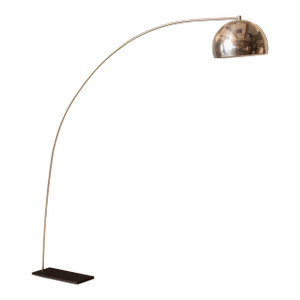 Mid Century Modern Chrome Arc Floor Lamp