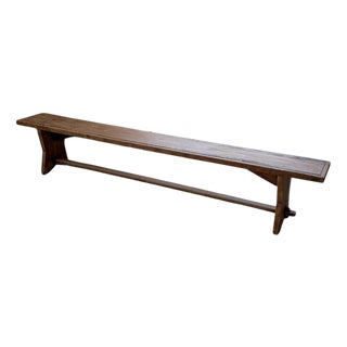Vintage Pine Farm Bench, 1950s For Sale