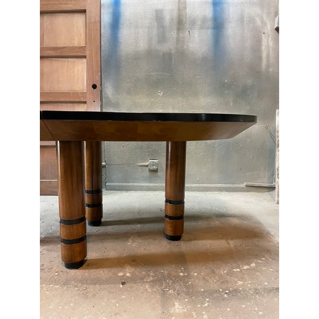 Exceptional Exotic Burl Wood Race Track Oval Dining or Conference Table For Sale In Los Angeles - Image 6 of 16