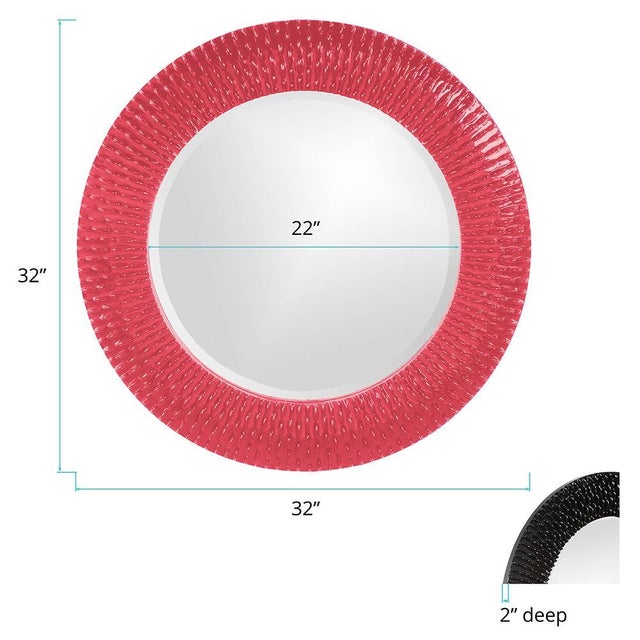 2020s Bergman Mirror - Glossy Hot Pink For Sale - Image 5 of 6
