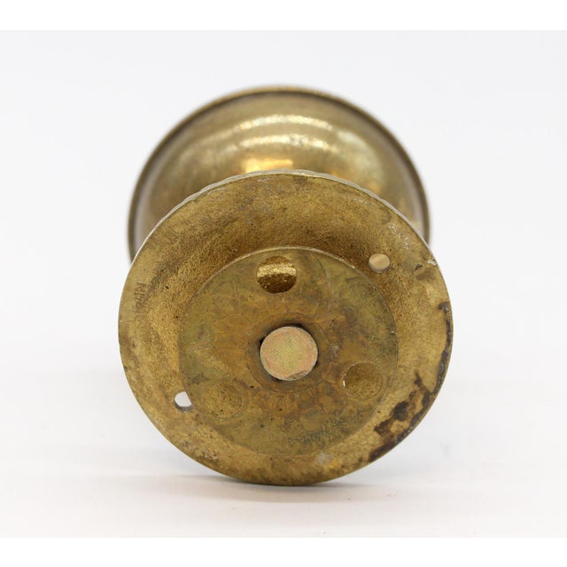 Mid 20th Century Antique Basket Weave Dummy Door Knob With Matching Rosette For Sale - Image 5 of 6