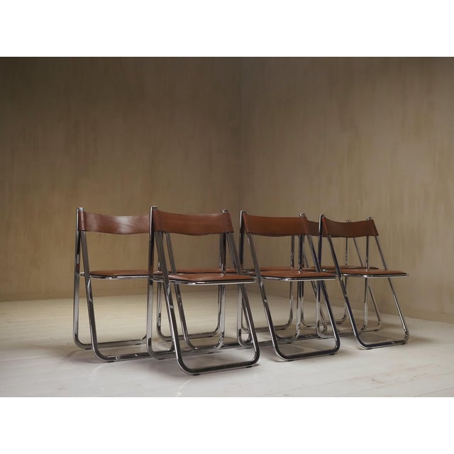 Tamara Folding Chairs from Arrben, 1970s, Set of 7 For Sale - Image 10 of 12