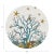Coastal Coral Reef Vegan Leather Round Pebble Placemat, White Turquoise, Set of 4 For Sale - Image 3 of 5