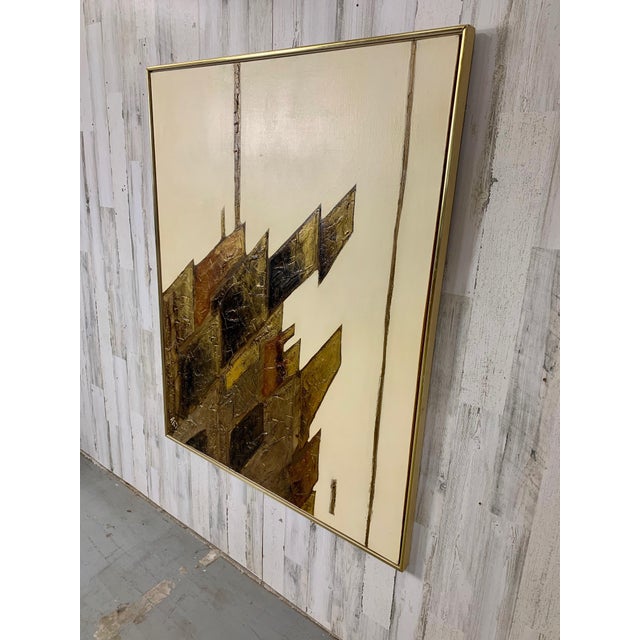 Vintage Brutal Skyline Painting on Canvas Chairish