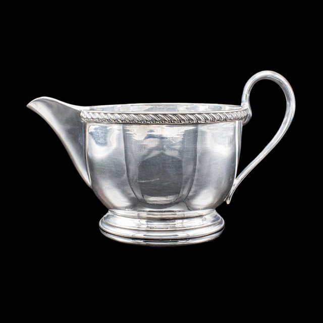 1900 - 1909 Antique Ladies Tiffin Creamer, English, Silver Plate, Pourer, Harrods, Edwardian For Sale - Image 5 of 9