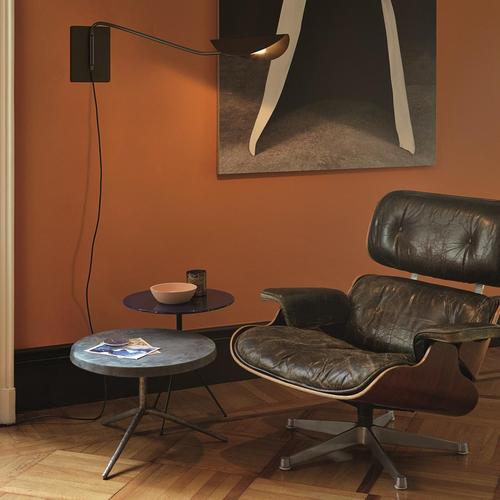Small Plume Wall Lamp in Black Lacquered Metal by Christophe Pillet for Oluce For Sale - Image 3 of 14