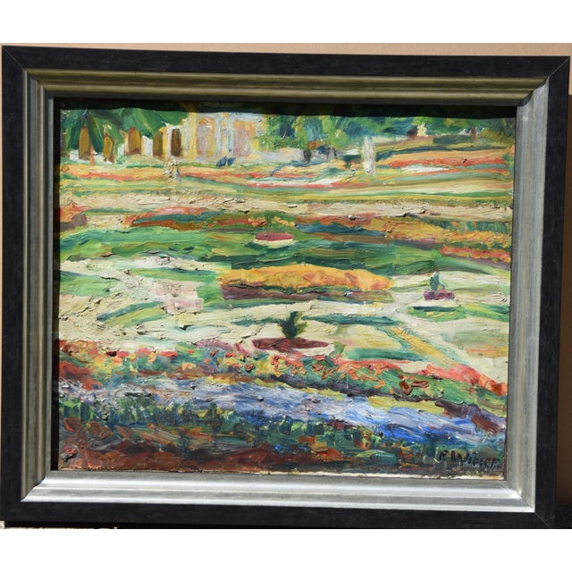 Modern Paula Wimmer, Nymphenburg Palace Park (Munich), 1920s, Oil Painting on Canvas, Framed For Sale - Image 3 of 10