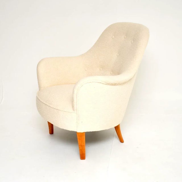Carl Malmsten Vintage Swedish Cirkus Armchair from Carl Malmsten, 1960s For Sale - Image 4 of 10