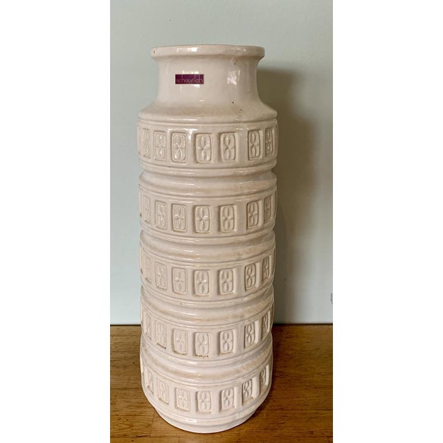 Cream West-German Vase from Scheurich, 1960s For Sale - Image 8 of 10