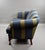 1980s Blue and Golden Striped Damask Upholstered Sofas, 1980, Set of 2 For Sale - Image 5 of 6