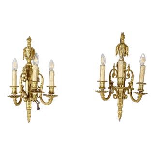 Louis XVI Style Wall Lamps, Set of 2 For Sale